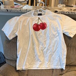 White Fox Boutique Kids' Tee with Red Cherry Design